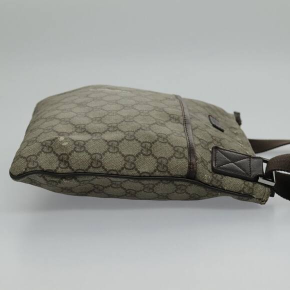 GUCCI GG Supreme Shoulder Bag Pvc Beige Silver - Picture 7 of 13